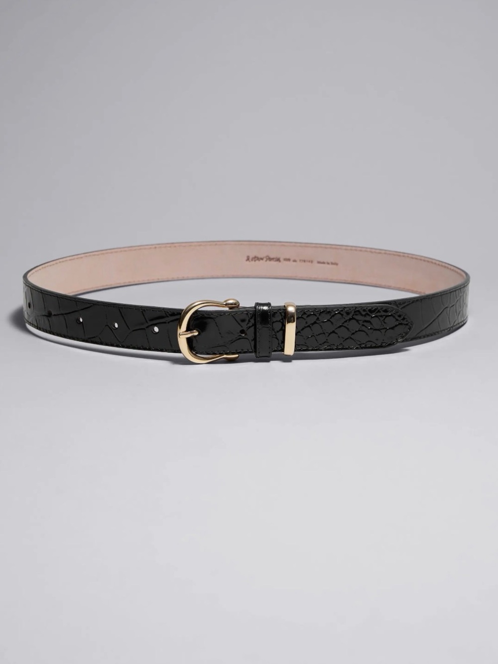 & Other Stories Black Faux Leather Belt